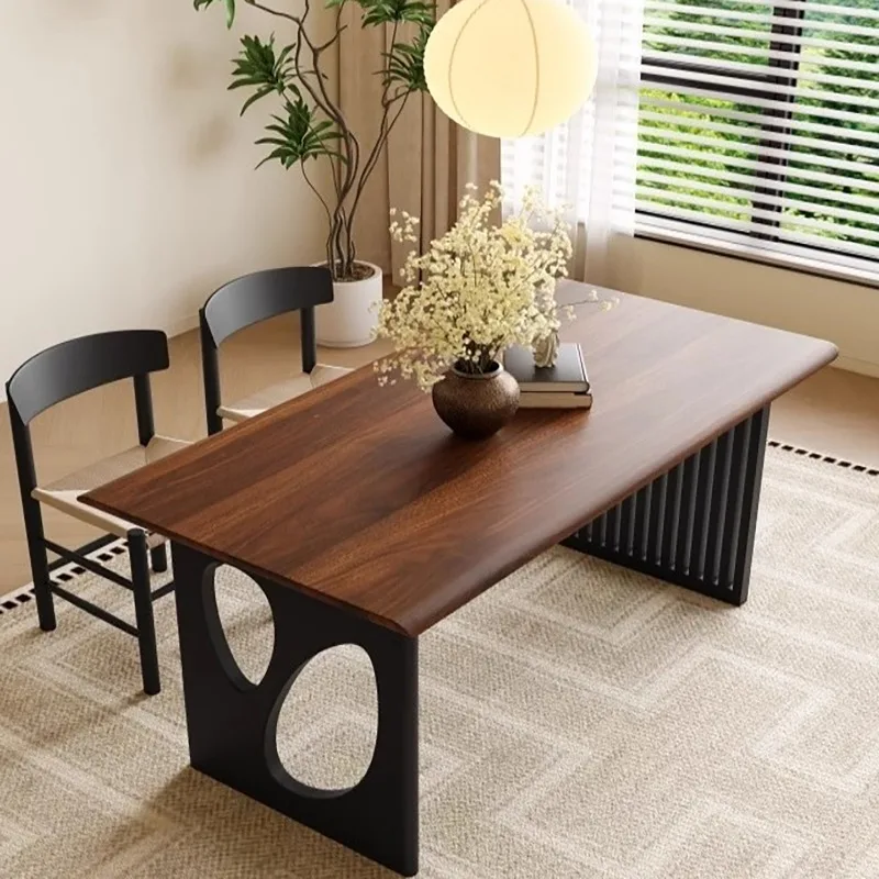 

Walnut dining table, French all-solid wood home sofa