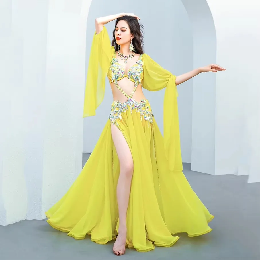 ベリーダンス Belly dance custom set up Women Egyptian Belly Dance Costume Set Popsong Performance