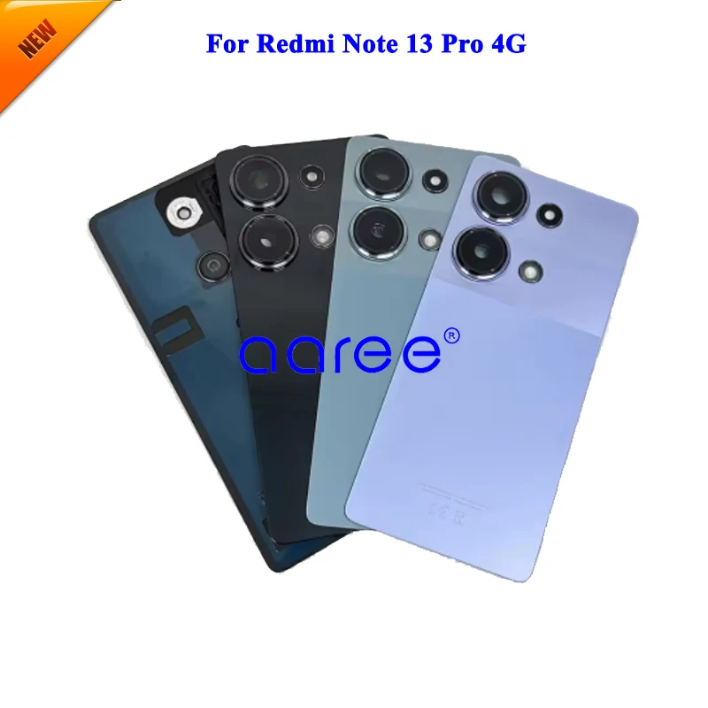 

Задняя крышка класса ААА с объективом камеры для Xiaomi Redmi Note 13 Pro 4G, задняя крышка, дверца с клеем