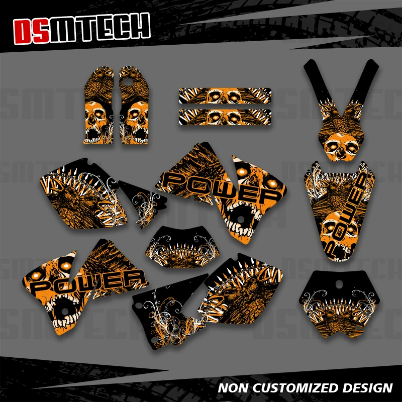 DSMTECH For KTM EXC 125 200 250 300 350 400 450 500 530 1998 1999 2000 Motorcycle Graphics Background Decals Sticker