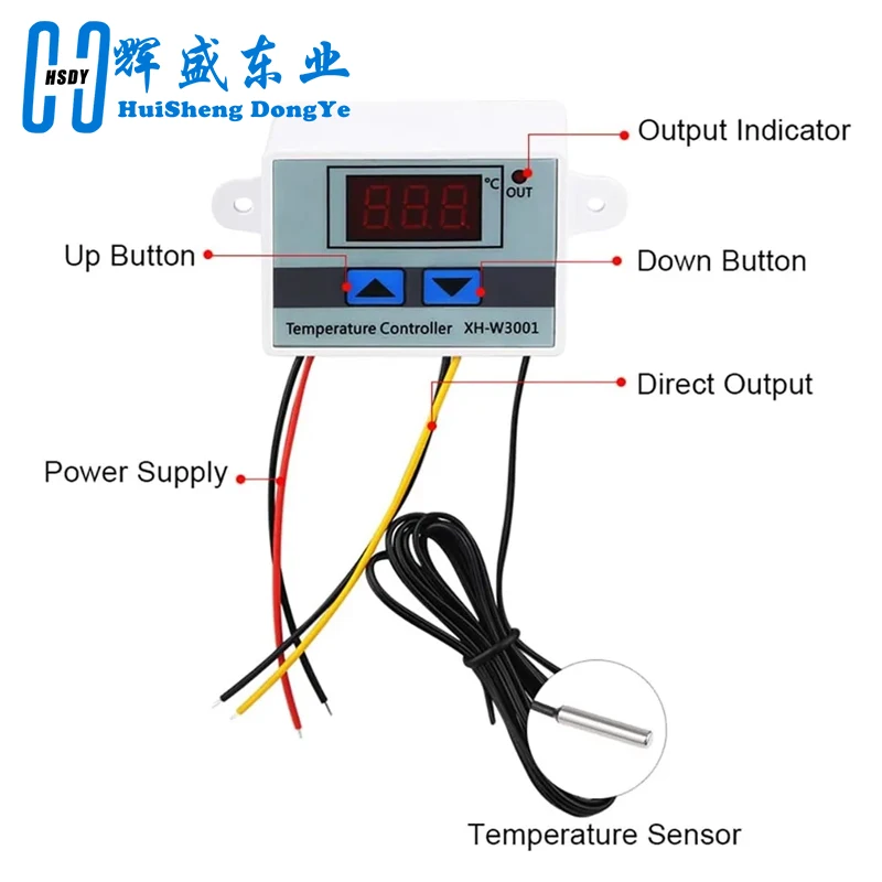 XH-W3001 Control Digital de temperatura microordenador termostato interruptor termómetro nuevo termorregulador 12/24/220V