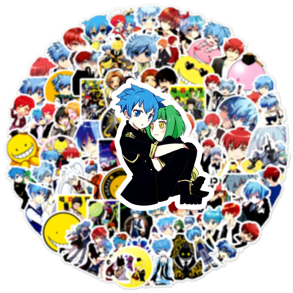 10/30/50PCS Funny Animation Stickers Assassination Classroom Cartoon Sticker Luggage Laptop Phone Guitar Car Bike Skateboard