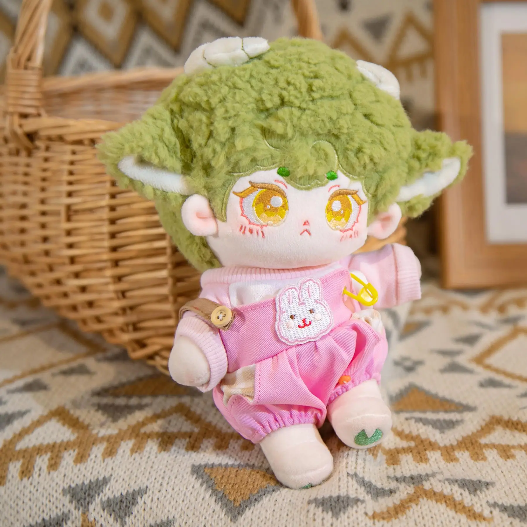

3 Pcs of Cotton Doll Clothes Sets-Include T-shirt+overalls +glasses, Fits 20cm/8 in Plush Toys(no Dolls)