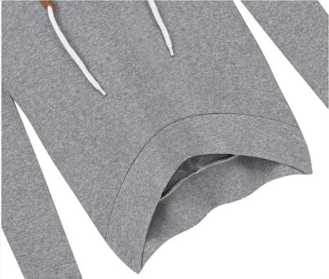 2 Pieces Women Stes European Style long-sleeved Hooded Top + Irregular Skirt Casual two-piece Hoodie Suit Clothing JQMY1499 image 3