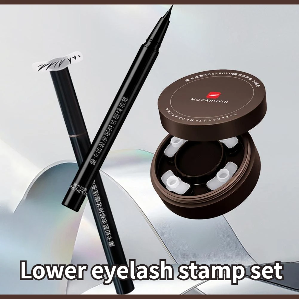 Tampon d'extension de cils inférieurs réutilisable, Eyeliner, imperméable, Portable, naturel, bricolage, outils de maquillage paresseux pour débutant