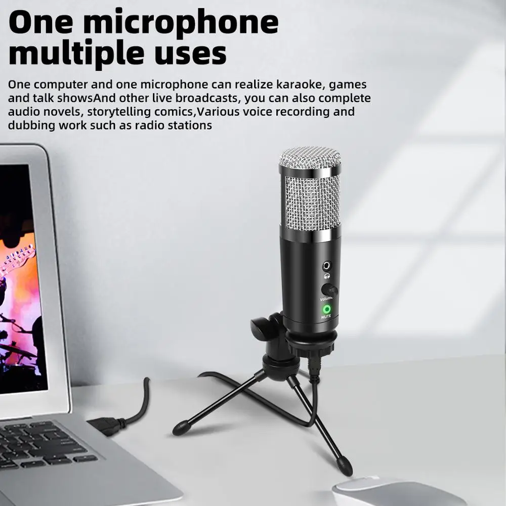 Microfono a condensatore USB professionale deusheng A9 microfono Desktop da gioco ad alta sensibilità per PC Youtube registrazione Streaming Video