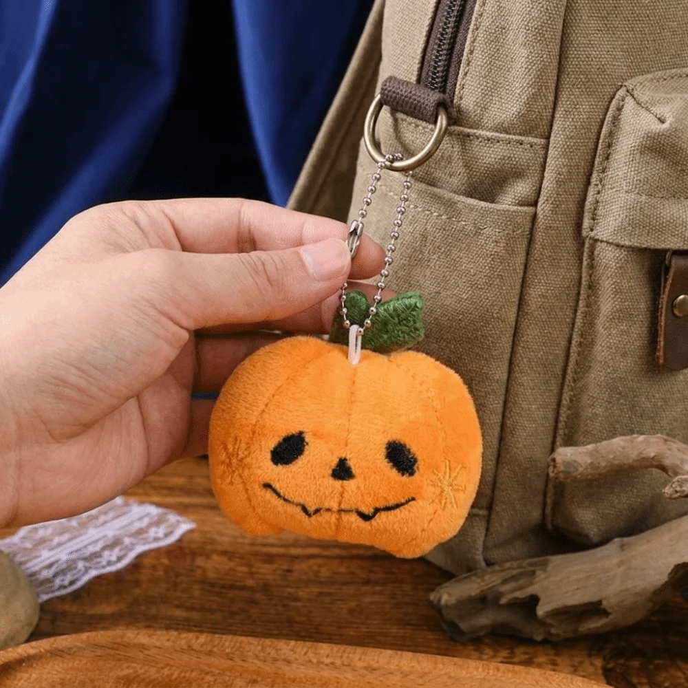 Bag Accessories Funny Halloween Keychain Kawaii Soft Furry Bag Pendant Decoration Pumpkin Head Cartoon Pendant Trick Or Treat