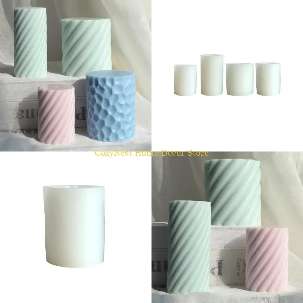 92MF Kerze Formen Spirale Zylindrische Kerze Silikon Form DIY Kerze Machen