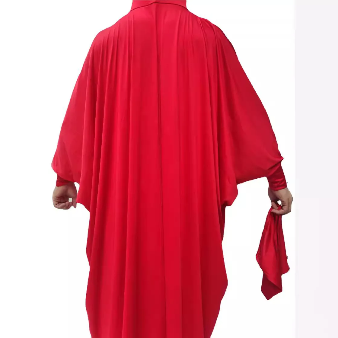 2025 Ramadan Kebaya Dubai solide modeste islamique moyen-orient et asie du sud-est vêtements pour femmes musulmanes avec manches chauve-souris à capuche