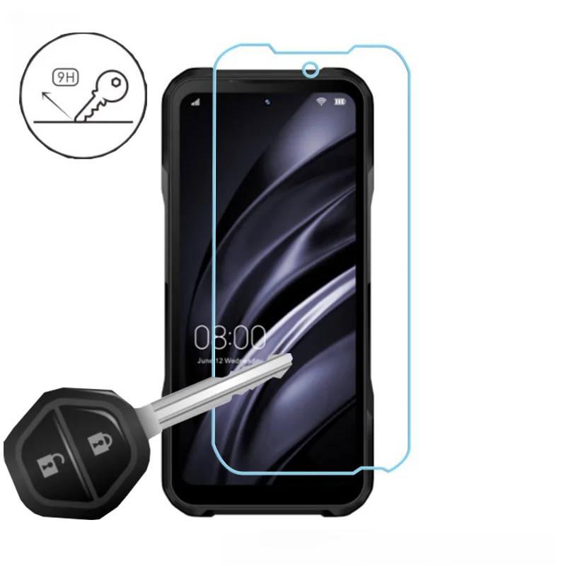 Pelindung layar kaca Tempered, 2 buah pelindung layar untuk DOOGEE V20S Film pelindung untuk DOOGEE V20S