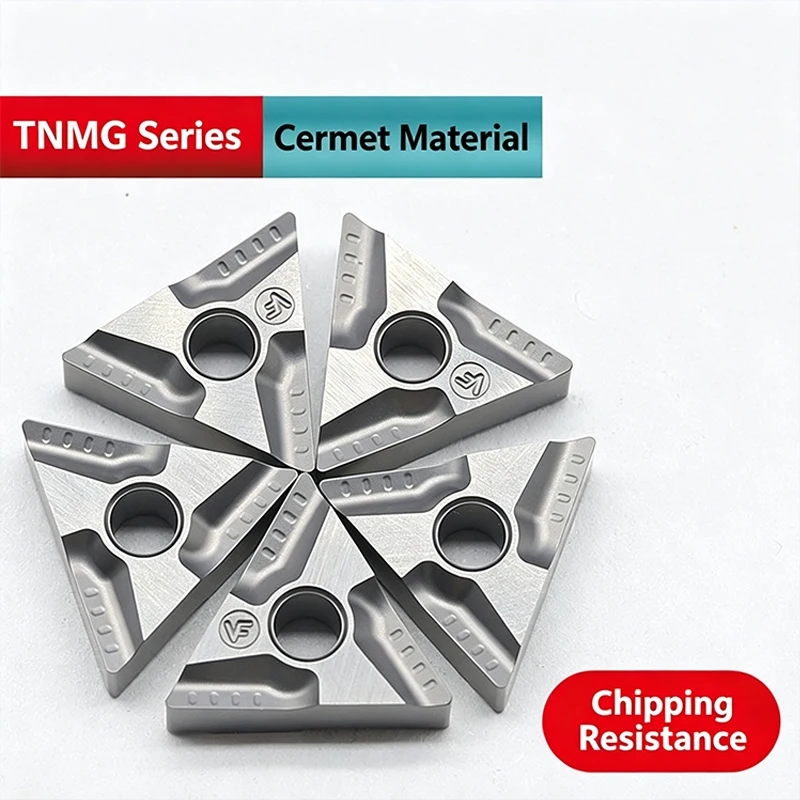 Dreieckige Cermet-Außendrehplatten TNMG160404L-VF TNMG160408L-VF TNMG160404R-VF TNMG160408R-VF Geeignet für die Stahlbearbeitung – Detail 3