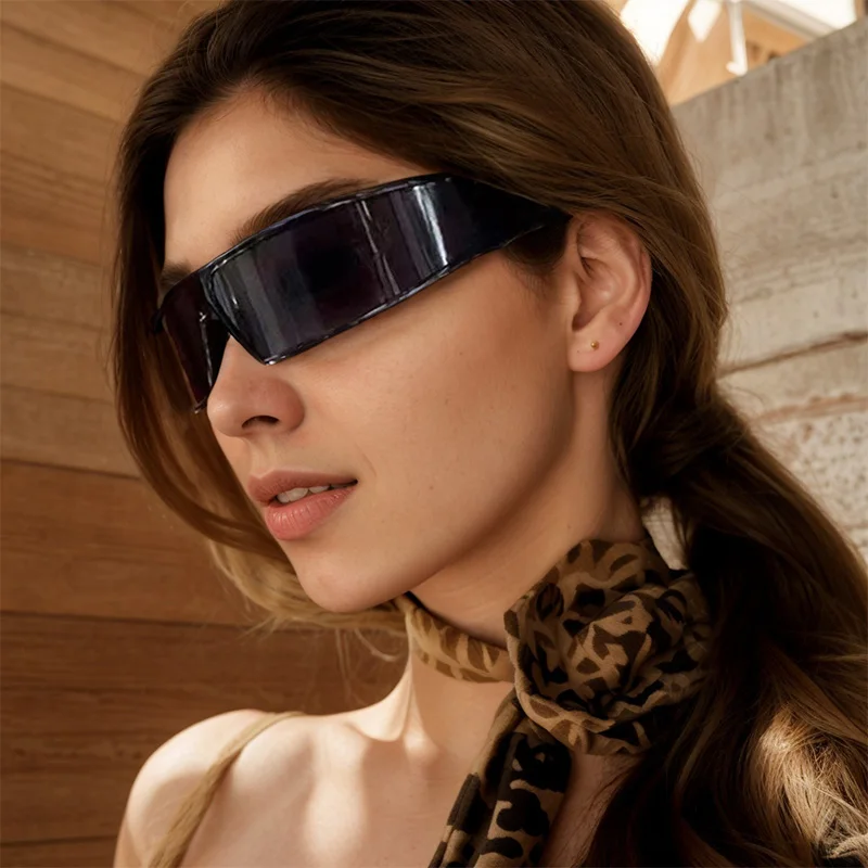 

Withyoo |2025 Headband Sunglasses Women Rectangle Fashion Shades UV400 Outdoor Black Punk Goggles Wholesale