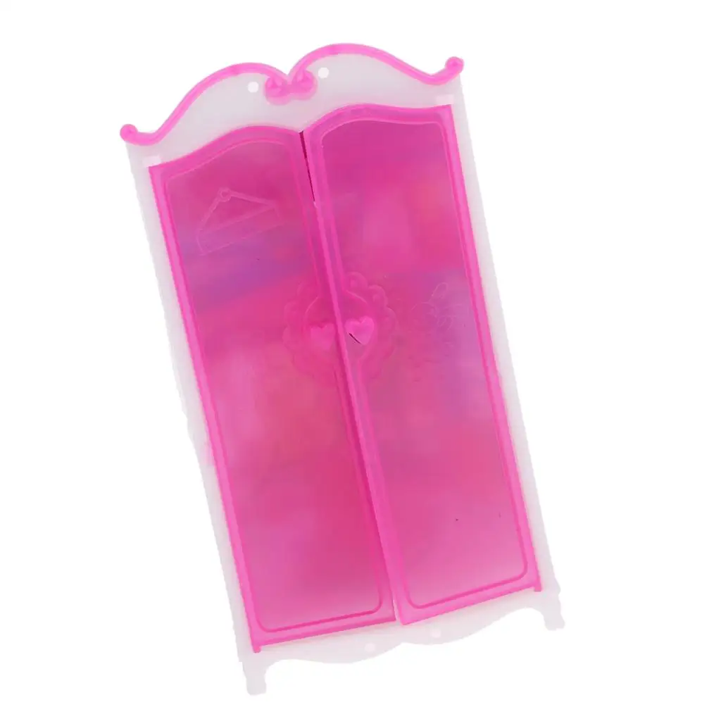 Closet Wardrobe Princess Bedroom Furniture for 30cm Dolls Accessories Dollhouse Decor