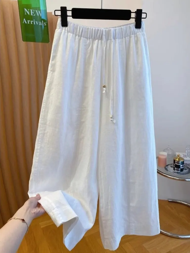 

Loose Straight Leg Casual Pants plus Size 300 Pounds Men's Summer Lazy Style Design Versatile Wide Leg Pants Casual Trousers