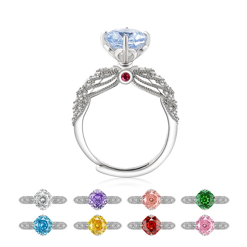 

Light Luxury Dream 925 Sterling Silver Vintage Romantic Bright Rose Cut High Carbon Diamond Corolla Ring