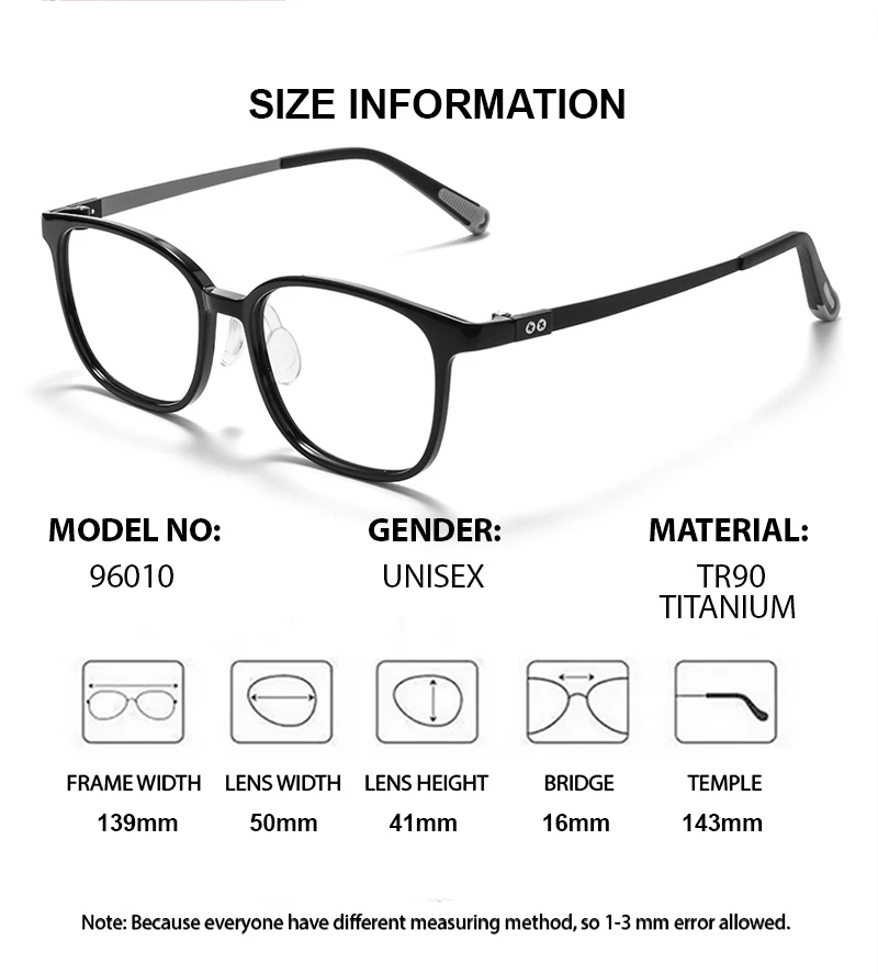 Boy Optical Glasses Student Teens Eyewear Blue Color TR90 Frame Titanium Ultra Light Flexible Kids Spectacle Frame for Eye