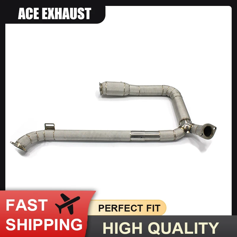 

ACE Hot Sale High Flow Downpipe For Porsche 718 Cayman Boxster 982 2.0T SUS304 Exhaust Header With Heat Shield Exhaust Pipe
