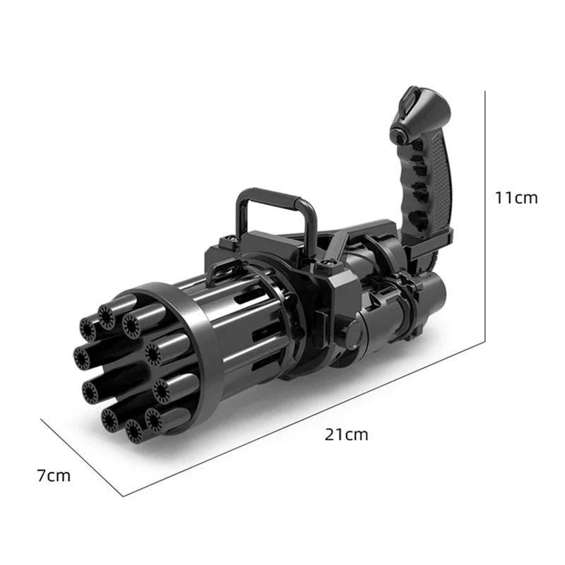 10 Hole Electric Gatling Bubble Machine Automatic Blower Soap Water Maker Gun for Children Summer Beach Outdoor Kids Toys