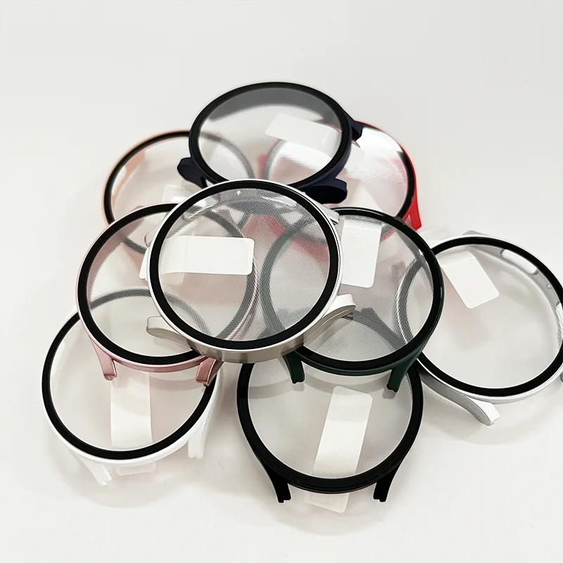 زجاج + حافظة لهاتف سامسونج جالاكسي ساعة 7/6/5/4 44 مللي متر 40 مللي متر غطاء مقسى واقي للشاشة مصد للكمبيوتر ساعة جالاكسي FE 40 مللي متر ملحقات #3