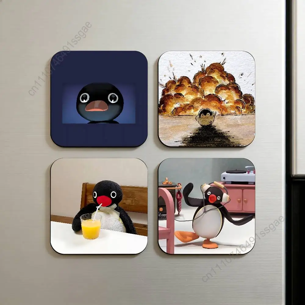 

Cute Penguin P-Pingu Decorative Refrigerator Magnets, Cute Funny Fridge Magnets for Kitchen Home Office Whiteboard Locker Decor