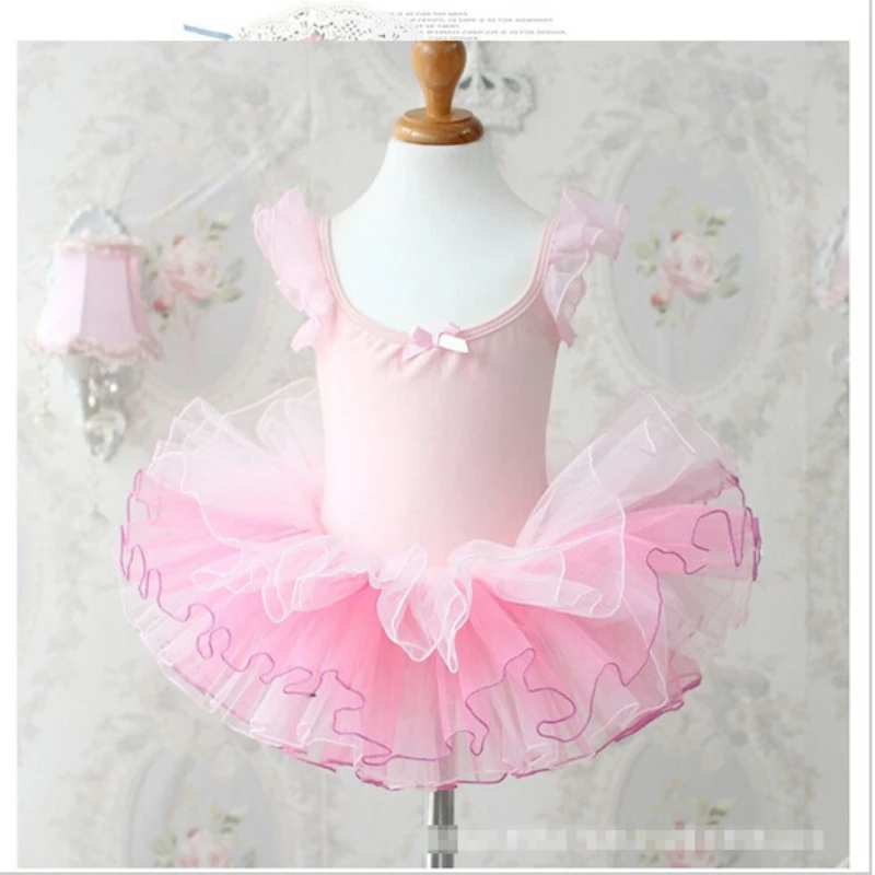 3-16Y Girl Ballet Dress Gymnastic Leotard Romantic Tutu Costume Stage Dancing Clothes Child Summer Performance Clothing 12 Kinds