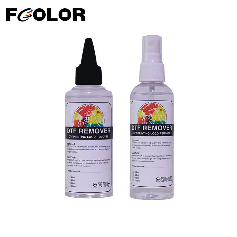 Fcolor 100ml Dtf Remover Dtf Transfer Film Printing Pattern Rapid Remover Adhesive Remover Dtf Printing Remover