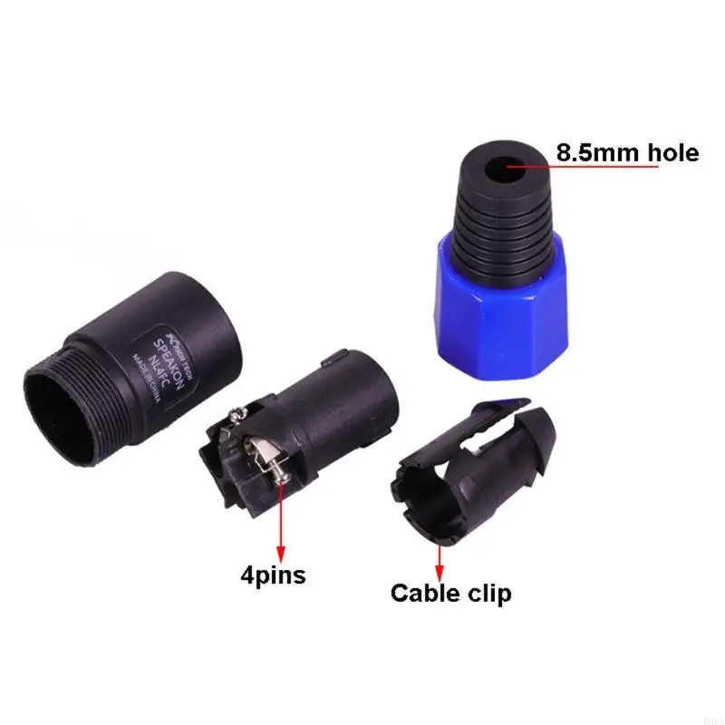W8KA NEUTRIK Conector altavoz Conector bloqueo Conector acoplamiento macho 4 pines