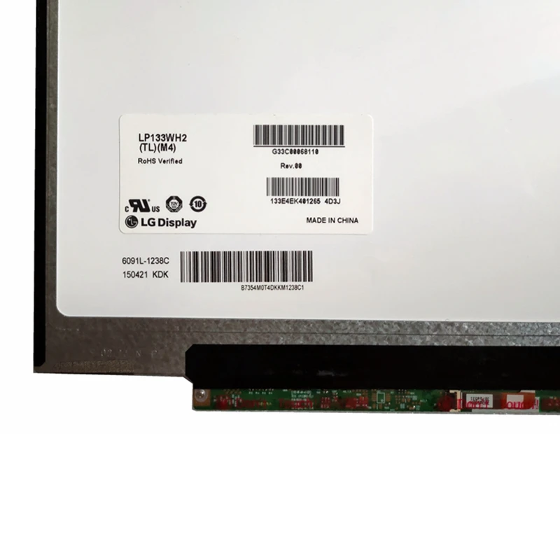 Imagem -03 - Tela Lcd Magro do Portátil do Diodo Emissor de Luz Lp133wh2-tlm4 Lp133wh2 tl m4 Lp133wh2 tl l4 1366*768 Lvds 40pin Substituição do Painel da Matriz 13.3