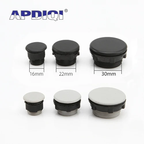 10 Uds 16mm 22mm 30MM LAY37 XB2 LA38 Panel de interruptor de botón impermeable caja de botón bloqueado lámpara de señal gris negro