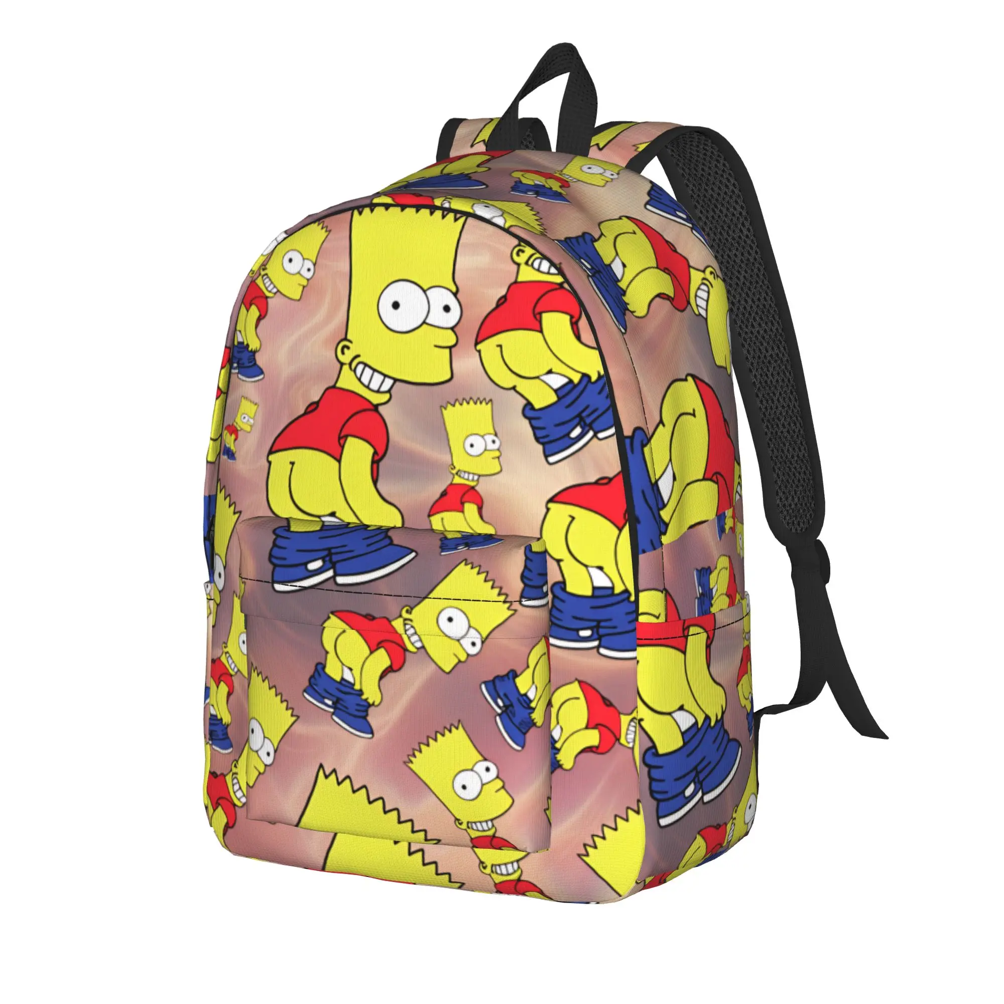 S-Simpsons Yellow Character Art Backpack  Camping Backpacks Women Designer Large School Bags Fun Rucksack