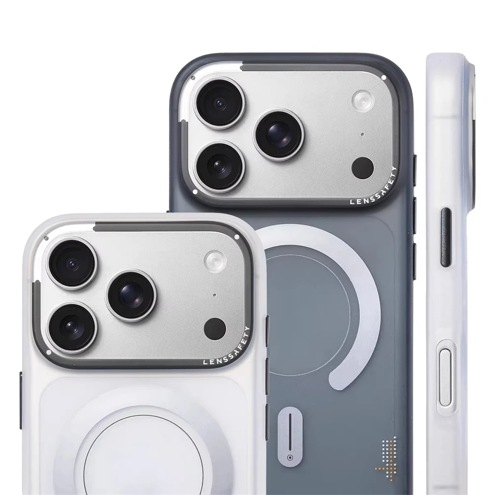 Mattschwarze, halbtransparente Handyhülle für iPhone 18, 17, 16, 15, 14, 13 Pro Max mit MagSafe-Funktion, magnetische kabellose Ladefunktion, stoßfeste Schutzhülle.