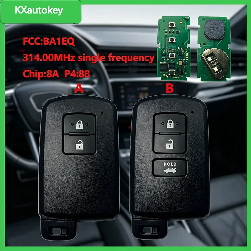 

KXK007021 For Toyota 2110E Car Smart Card Remote Key For Harrier 2015 Chip-8A P4 A8 Durable Complete Smart Remote Key For Toyota