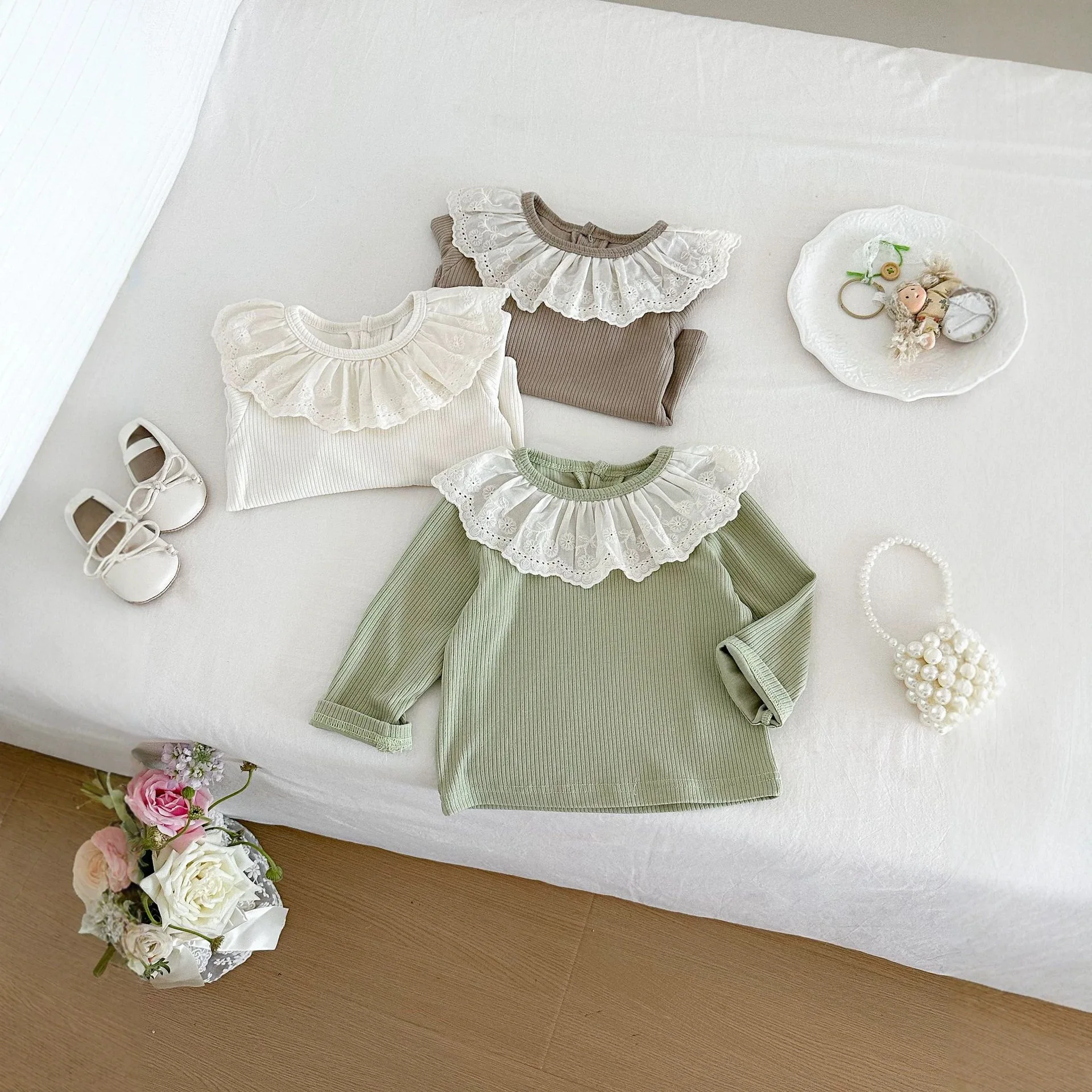 Baby Girl Long Sleeve T-Shirt 2026 Spring New Princess Top Kids Casual Blouse Toddler Clothes