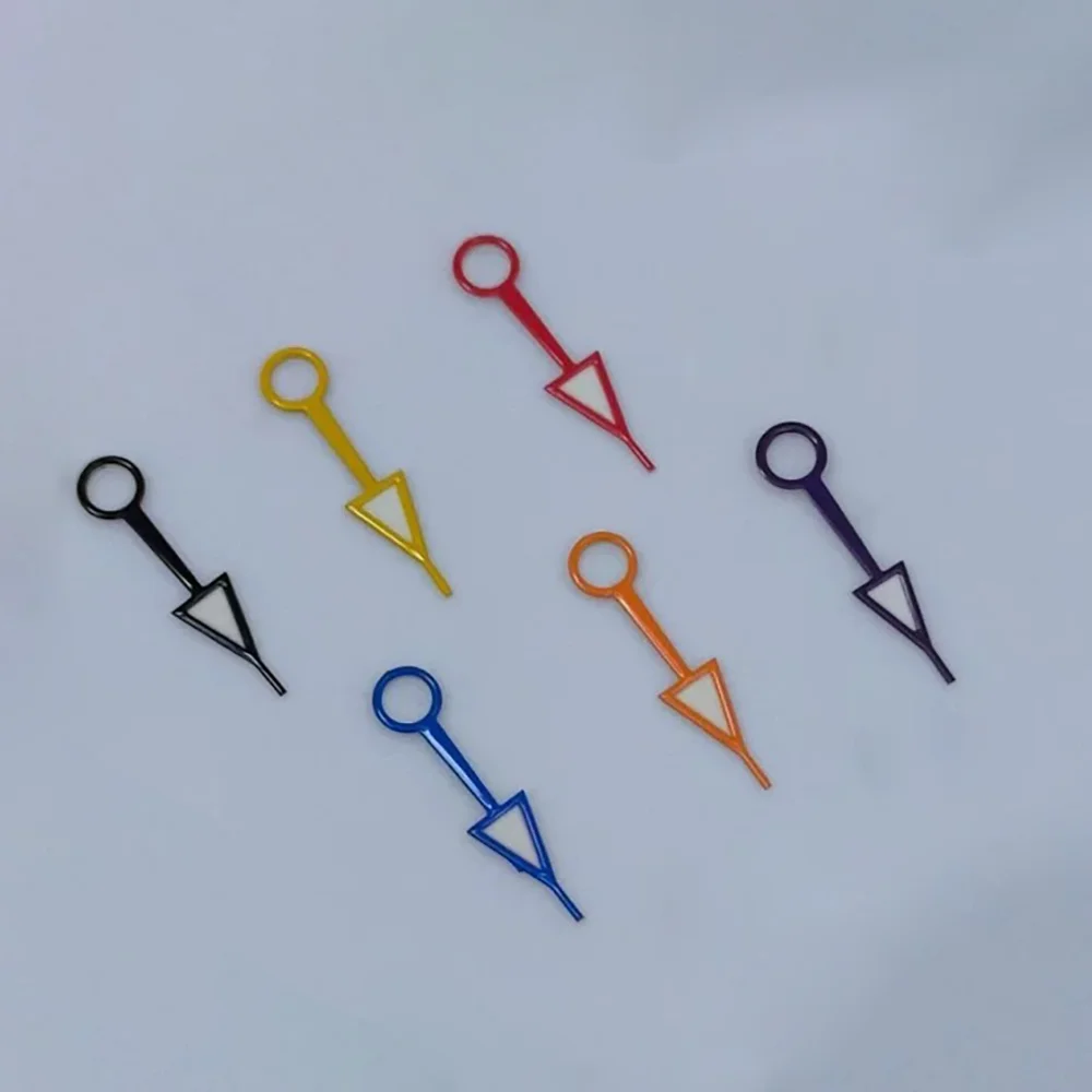 إكسسوارات الساعة مؤشر GMT مؤشر مضيء مناسب لساعة حركة NH34 أجزاء إصلاح أسود أزرق أحمر أصفر برتقالي أرجواني