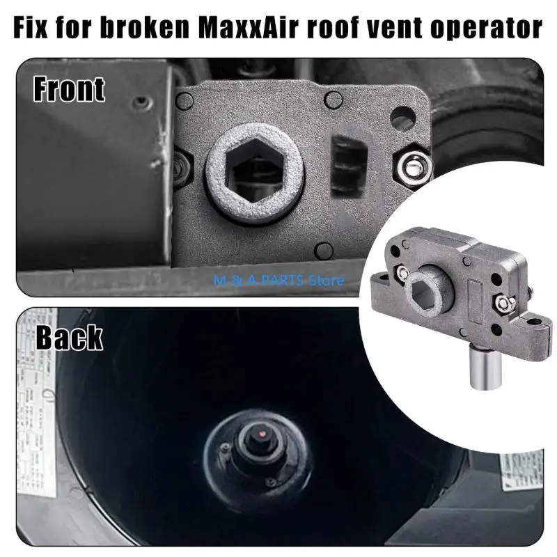 U1JF 1020281K1A Roof Vent Lift Mechanism With Mounting Hardware for Motorhome Repair Users, Metal Replacement Part Featuring