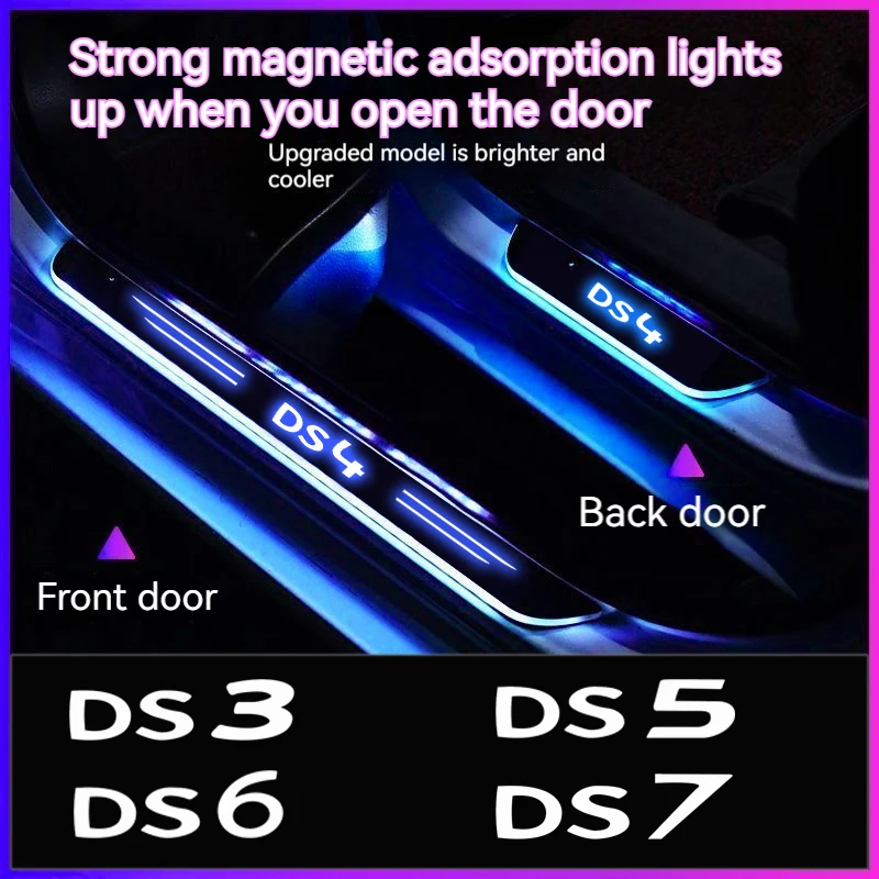 

For DS DS3 DS4 DS4L DS5 DS5LS DS6 DS7 DS9 Car Wireless LED Welcome Pedal Threshold Light passage Atmosphere lamp Car Accessories