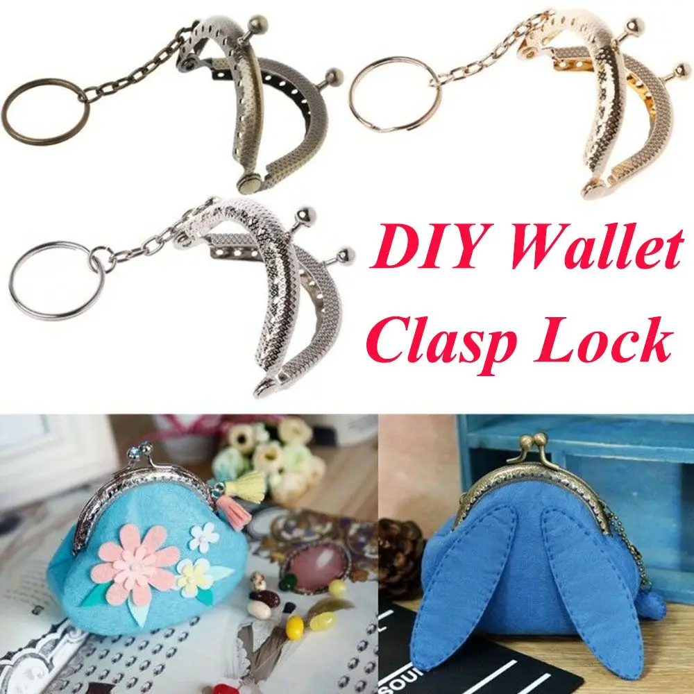 Ball Head Arch Frame Bags Part Replacement Key Ring Metal Wallet Accessory Coin Purse Frame Clutch Lock Kiss Clasp Lock