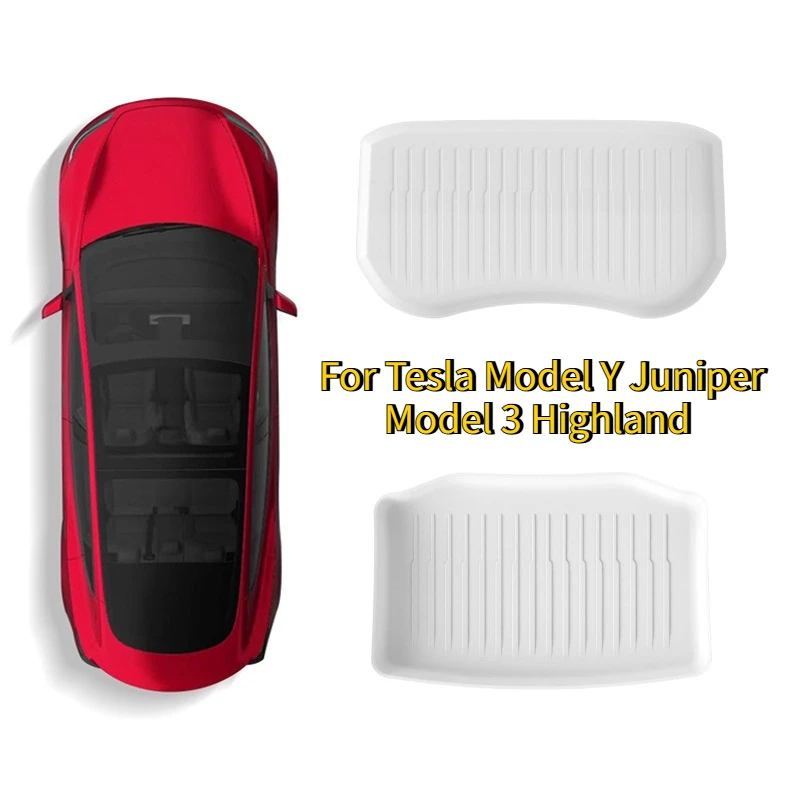 

Для Tesla Model Y Juniper Model 3 Highland TPE передний задний багажник для хранения, белый коврик, водонепроницаемые защитные накладки, автомобильный коврик, аксессуары
