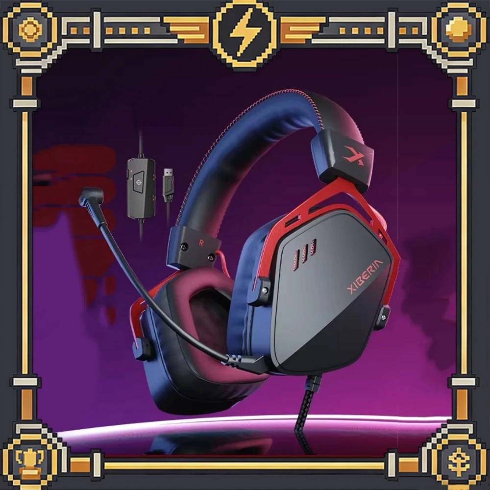 

Игровые наушники XIBERIA K03 Hi-Res с чипом CM6646X1, поддержкой 7.1 Surround Sound, для ПК-геймеров