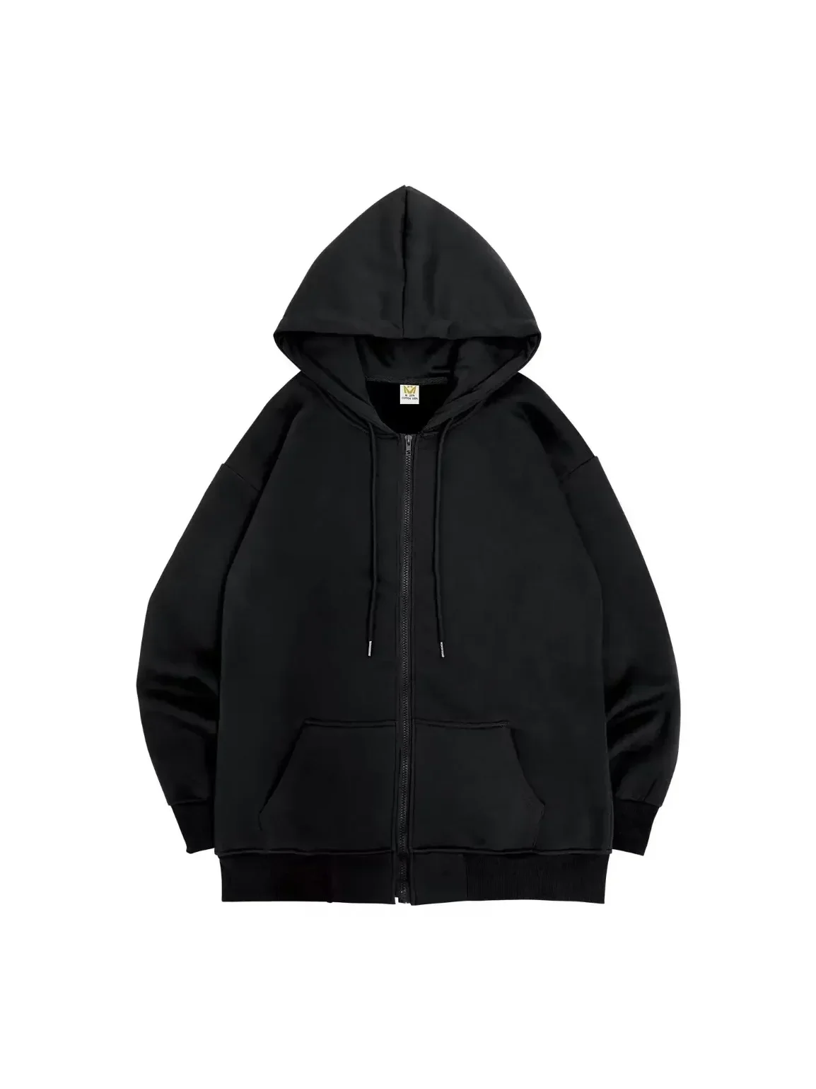 Główna ulica bluza z kapturem w stylu Retro z długim rękawem luźny czarny białe płaszcze Harajuku swobodna gotycka bluza z kapturem Y2K Streetwear — zdjęcie 2