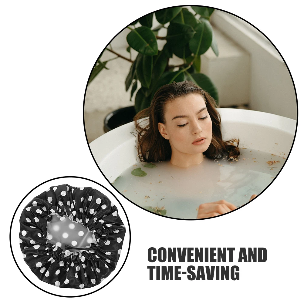 

2pcs Adjustable Waterproof Bath Hat For Women Men Reusable Shower Cap Dye Caps Thermal Hair Mask Bonnet Lightweight Comfort Fit
