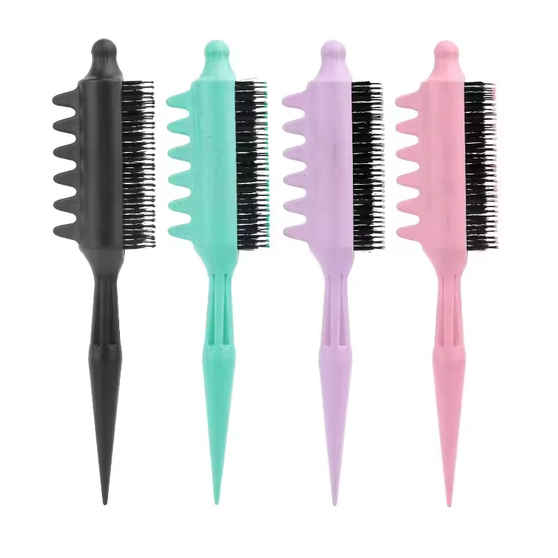 Rat Tail Teasing Brush Sharp Nylon Bristle Anti-Static Styling Tool for Texture & Volume Salon or Home Use