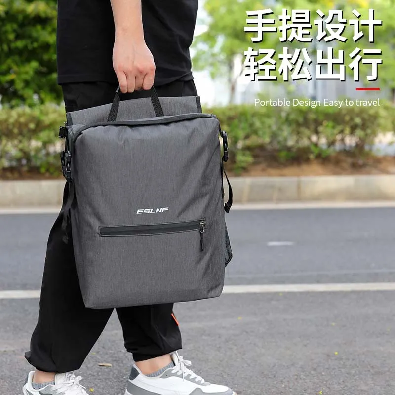 G944 Outdoor Cycling Double Side Bike Bag High Capacity Waterproof Shelf Bag For Road Mountain  Bike Pack Reflective Rear Bag