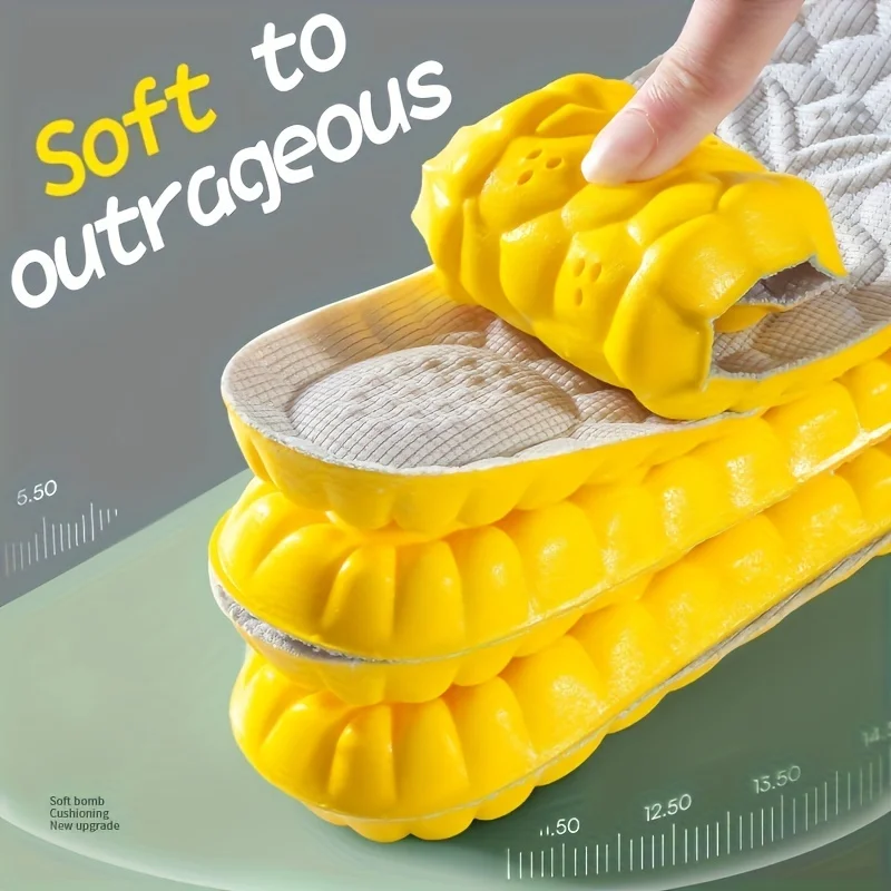 Plantillas deportivas 4D, suela de TPU, almohadillas suaves de alta elasticidad para zapatos, desodorante transpirable, cojín de absorción de impacto, soporte para arco, 2 pares