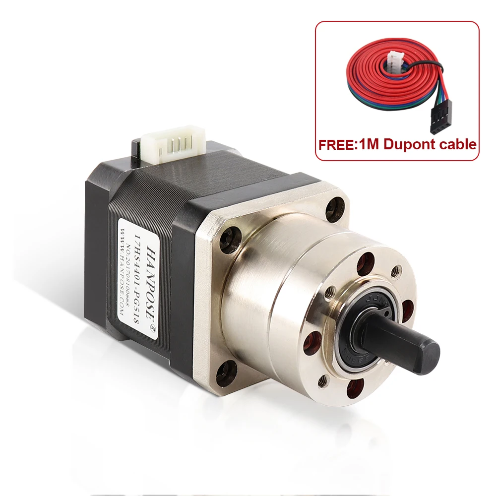 Imagem -06 - Extrusora Gear Stepper Motor Ratio Caixa de Engrenagens Planetária Passo para Impressora 3d Hanpose-nema17 17hs4401s-pg5.18:1