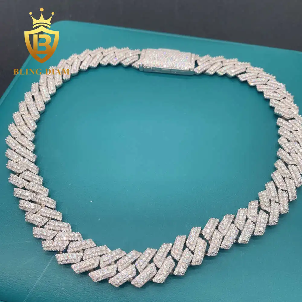 

Ювелирные изделия Tredndy Iced Out 5a + Cz Diamond Cuban Link Chain 15 мм Майами Хип-поп-цепочка для мужчин и женщин