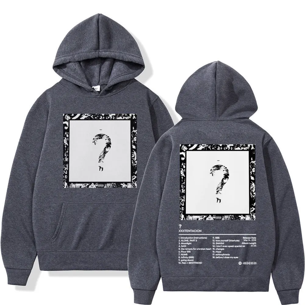 Rapper XXX Music Album Printed Hoodies Men Women Fashion Vintage Hooded Sweatshirts Autumn Winter Street Trend Hip Hop Pullovers