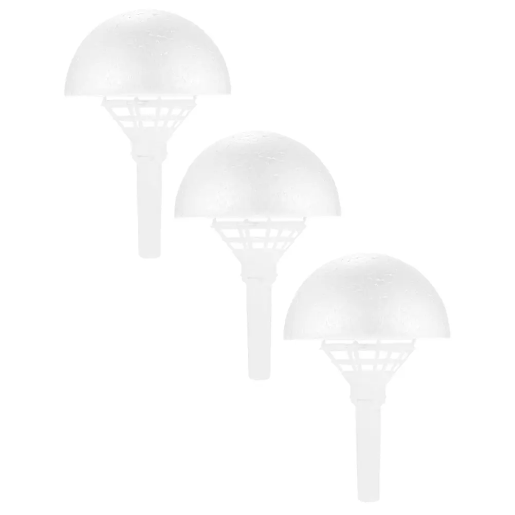

3 Sets Foam Flower Holder White Wedding Bouquet Handle DIY Bridal Accessories Fake Flowers Bridesmaid Arrangement Craft Supplies