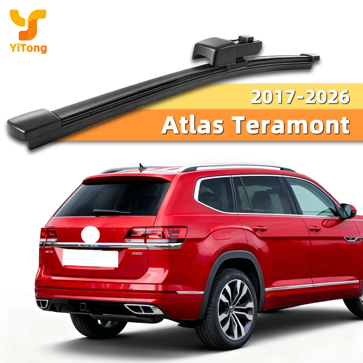 Yitong Suitable for Volkswagen VW Atlas Teramont 2017-2026 Rear Wiper Blade Natural Rubber Strip Aerodynamic Silent Wiper Blade