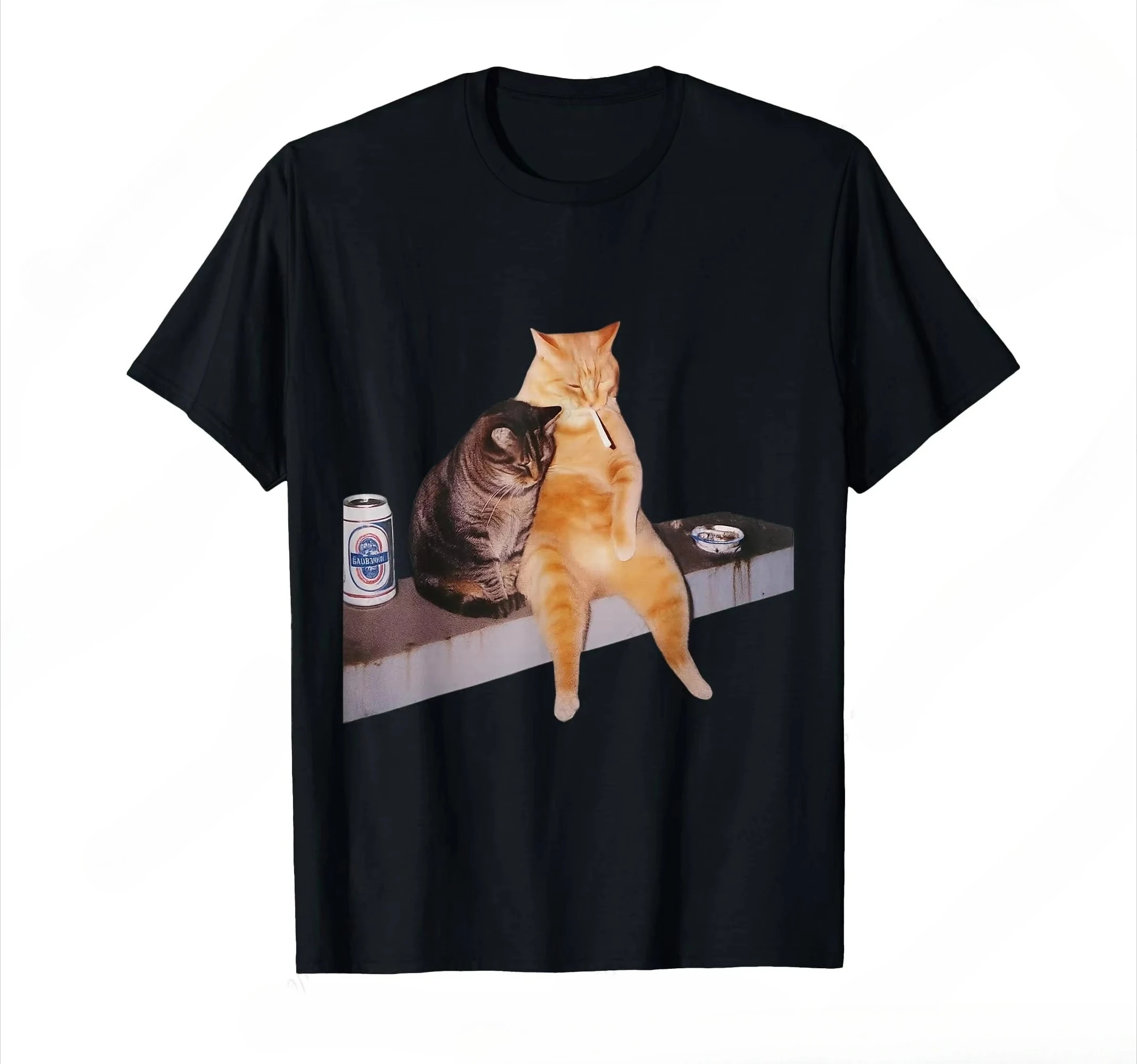 

Creative Humor Printed Pure Cotton T-shirt Men and Women with The Same Round Neck Cotton Short-sleeved T-shirt Funny Clothes
